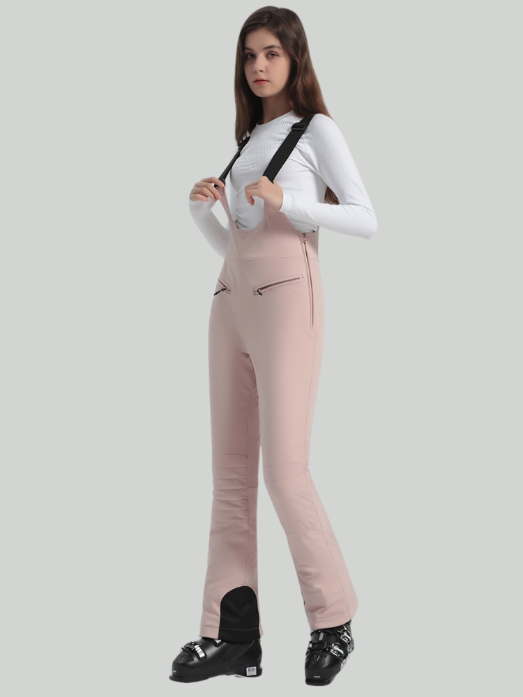 High Rise Flare Snow Bib Pants - Women's | Gsou Snow