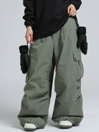 Baggy Loose Fit Cargo Snowboard Pants - Unisex | Gsou Snow