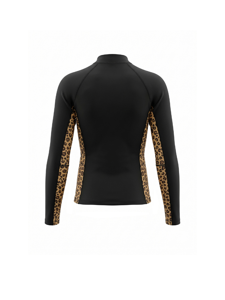 UPF50+ Leopard Long Sleeve Rash Guard - Women's | ChillHang