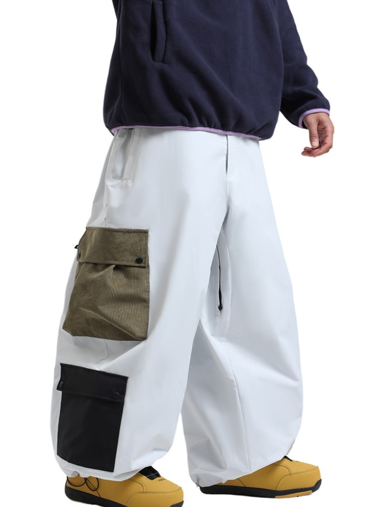 Color Block Double Cargo Snow Pants - Unisex | Gsou Snow