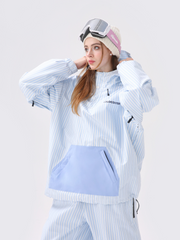 3L Striped Fleece Pullover Snow Jacket - Unisex | Molocoster