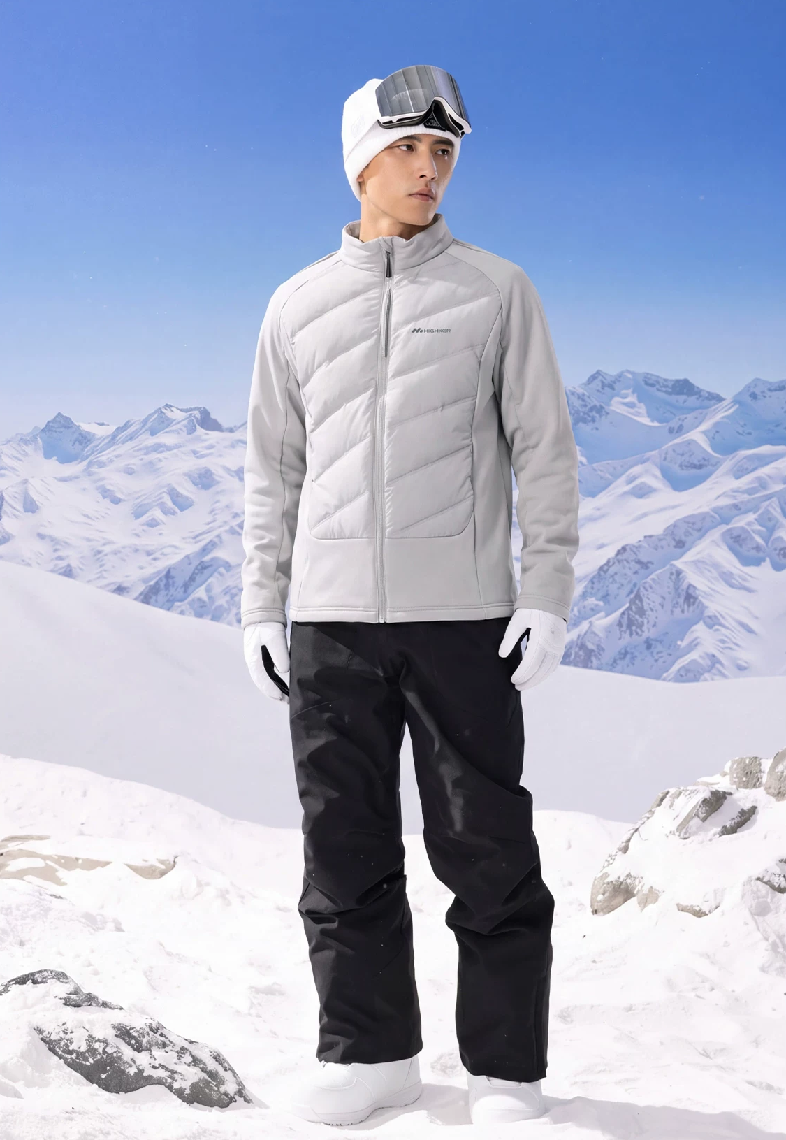 90% White Duck Down Hybrid Ski Mid Layer – Men's | High Experience