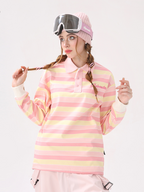 Pink & Yellow Striped Ski Sweatshirt – Women's | Molocoster