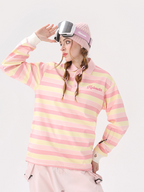 Pink & Yellow Striped Ski Sweatshirt – Women's | Molocoster