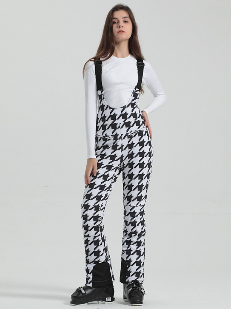 High Rise Flare Snow Bib Pants - Women's | Gsou Snow