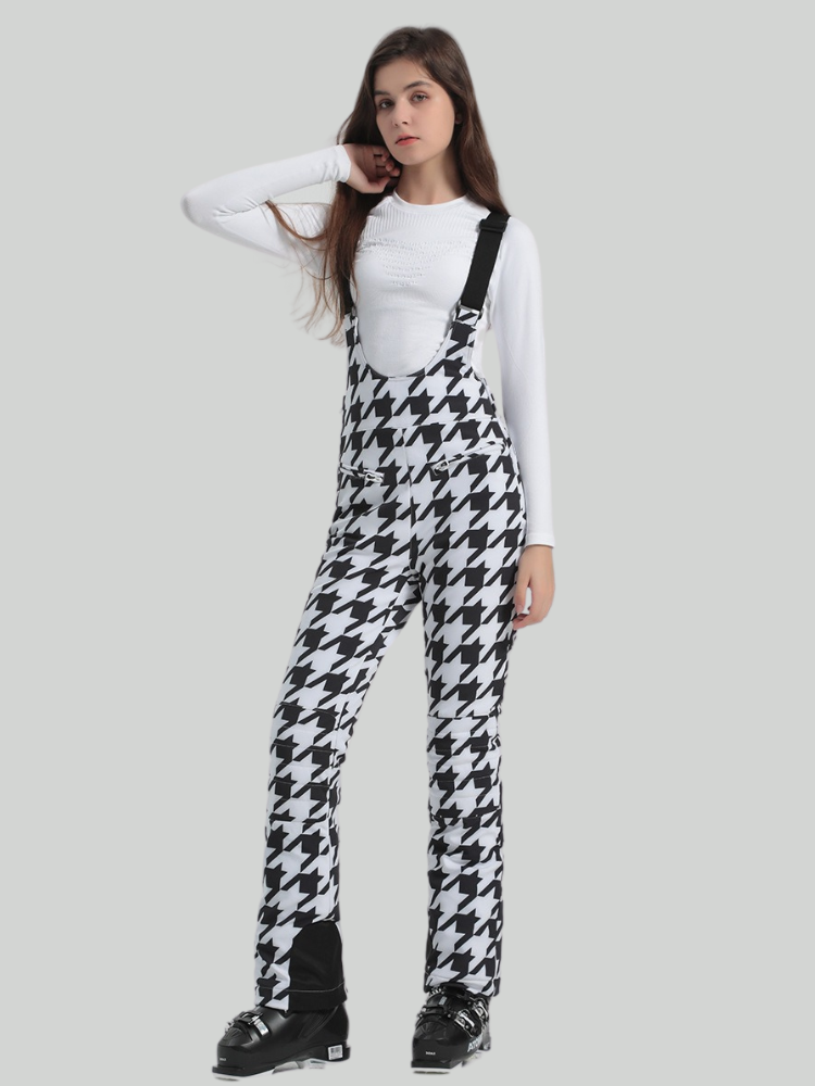 High Rise Flare Snow Bib Pants - Women's | Gsou Snow