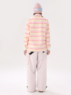 Pink & Yellow Striped Ski Sweatshirt – Women's | Molocoster