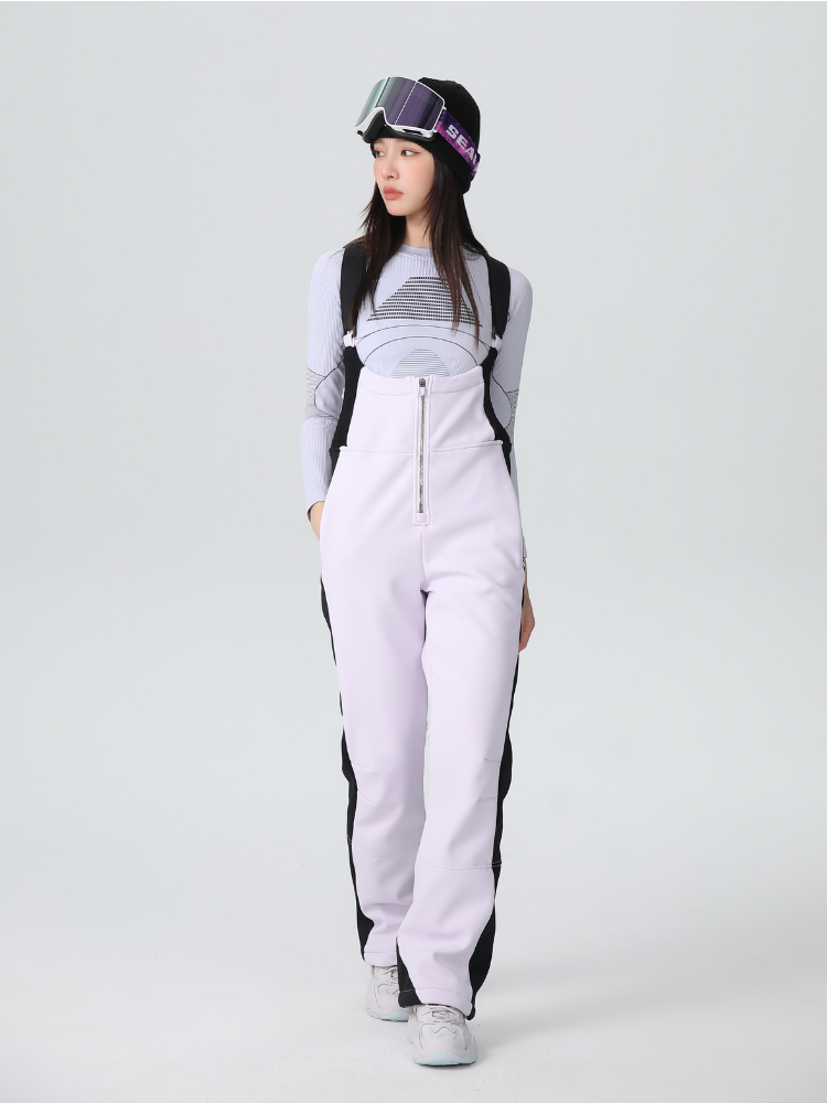 Stretch Fleece-Lined Ski Bib - Women's | Searipe