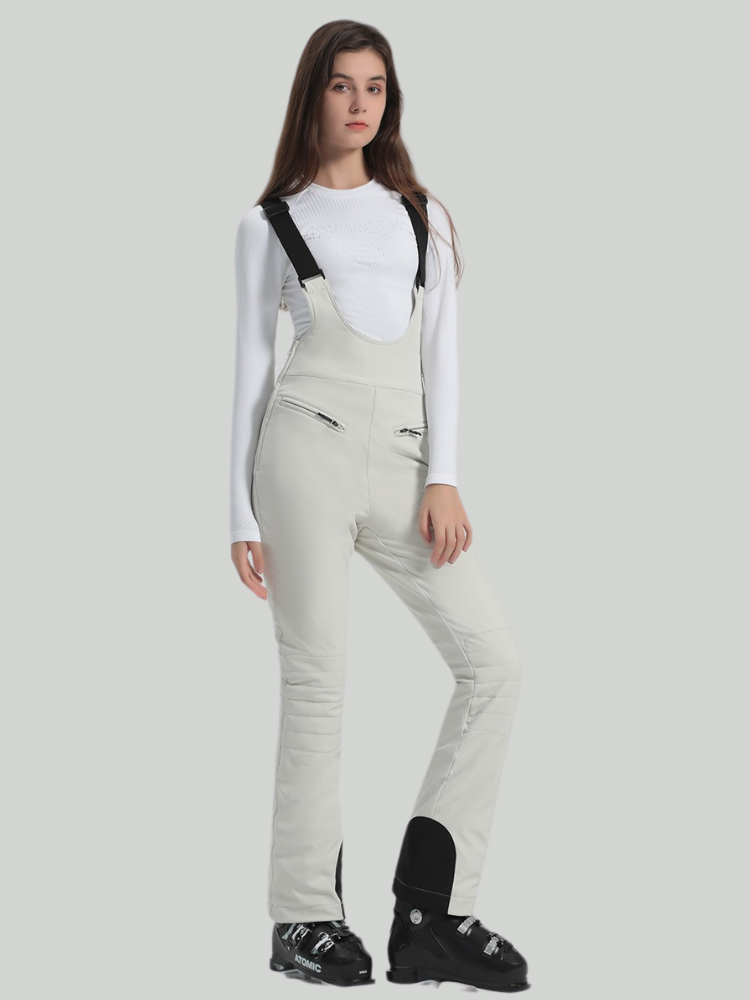 High Rise Flare Snow Bib Pants - Women's | Gsou Snow