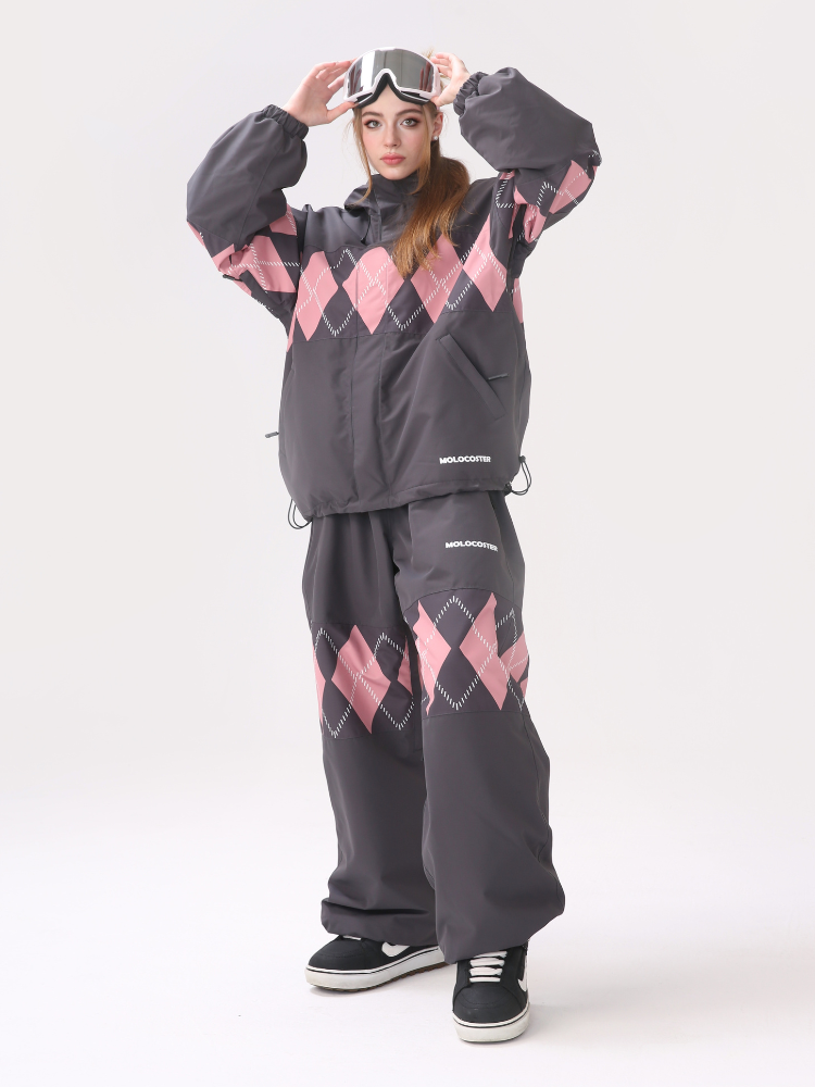 Molocoster Diamond Plaid 3-Layer Snowsuit – Unisex