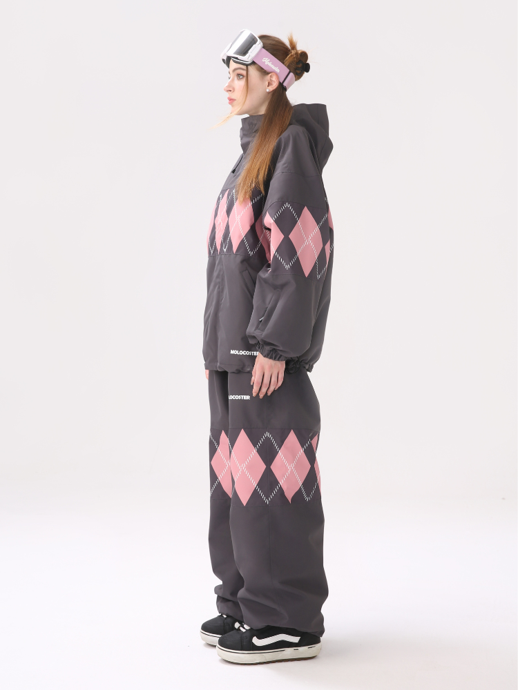 Molocoster Diamond Plaid 3-Layer Snowsuit – Unisex