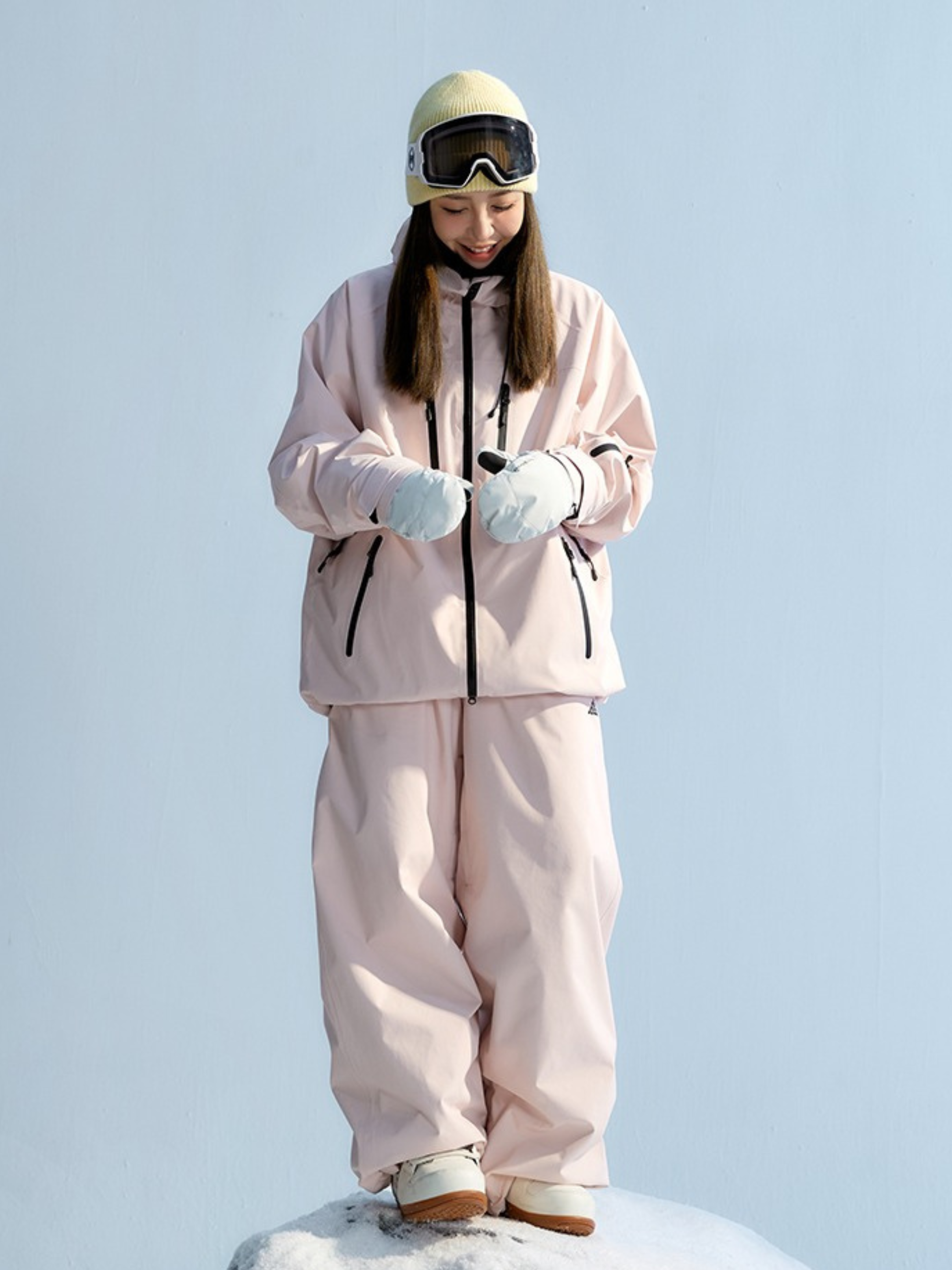 Pink Waterproof Ski Suit - Women's | NANEND