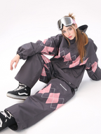 Diamond Plaid 3-Layer Snowsuit – Unisex | Molocoster
