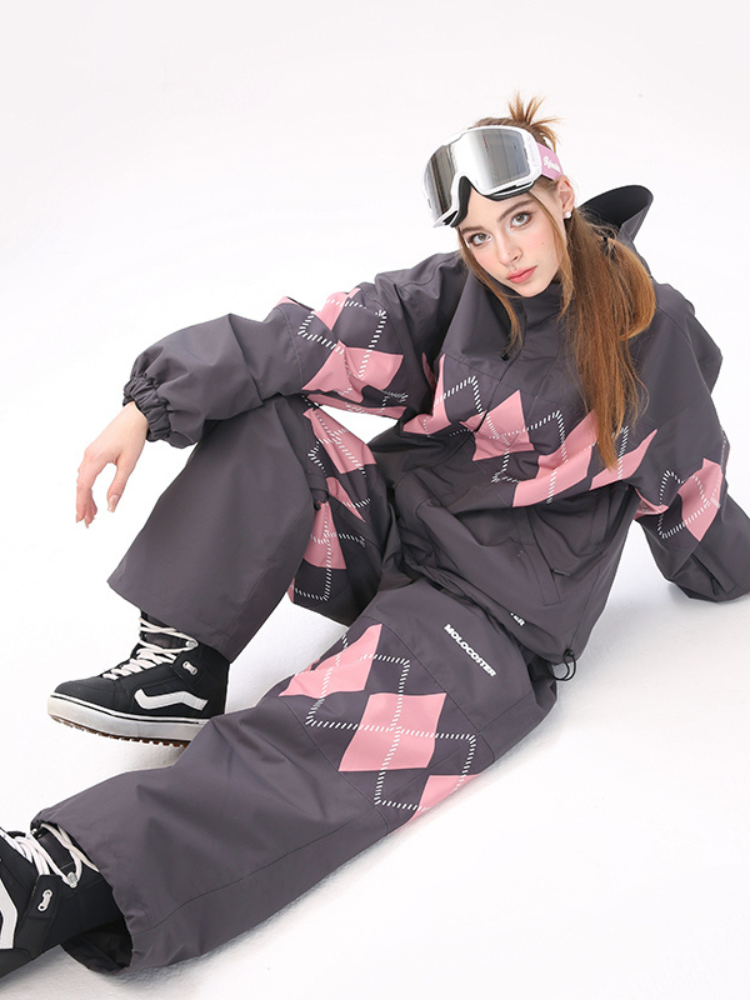 Molocoster Diamond Plaid 3-Layer Snowsuit – Unisex