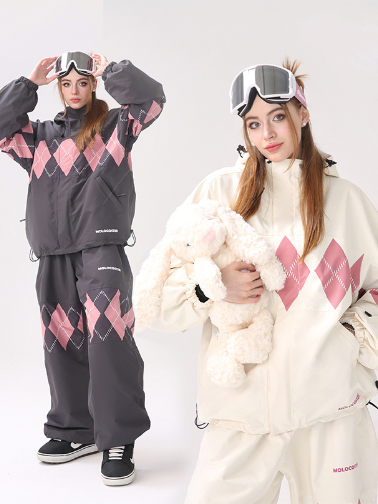 Molocoster Diamond Plaid 3-Layer Snowsuit – Unisex