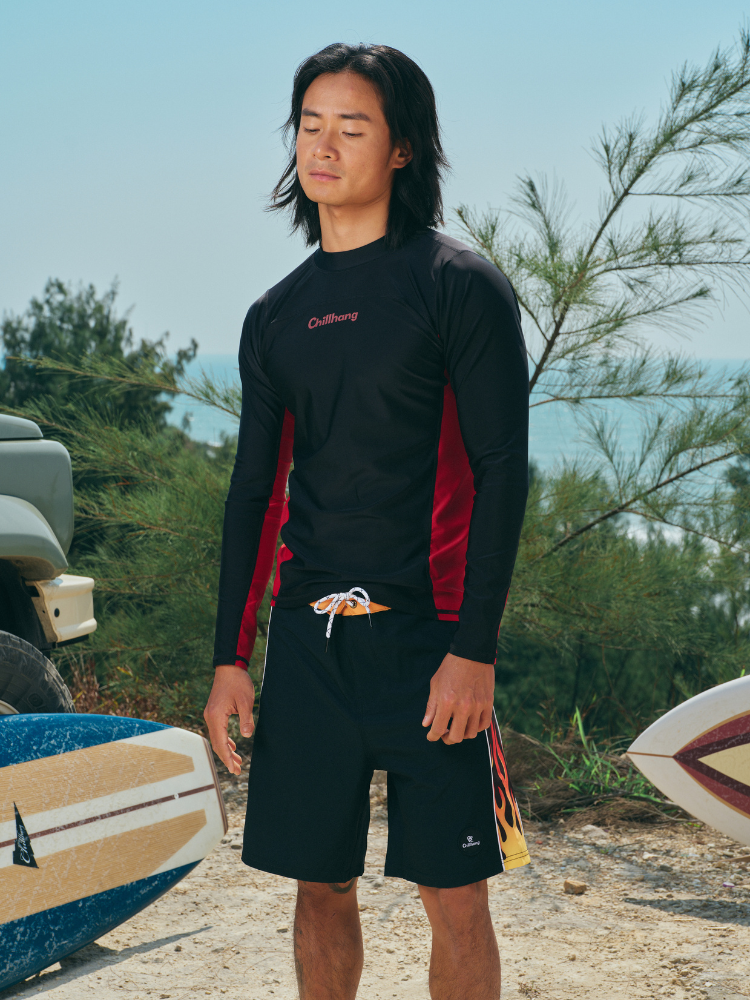 UV Protection Fire Pattern Running Shorts – Men's | ChillHang