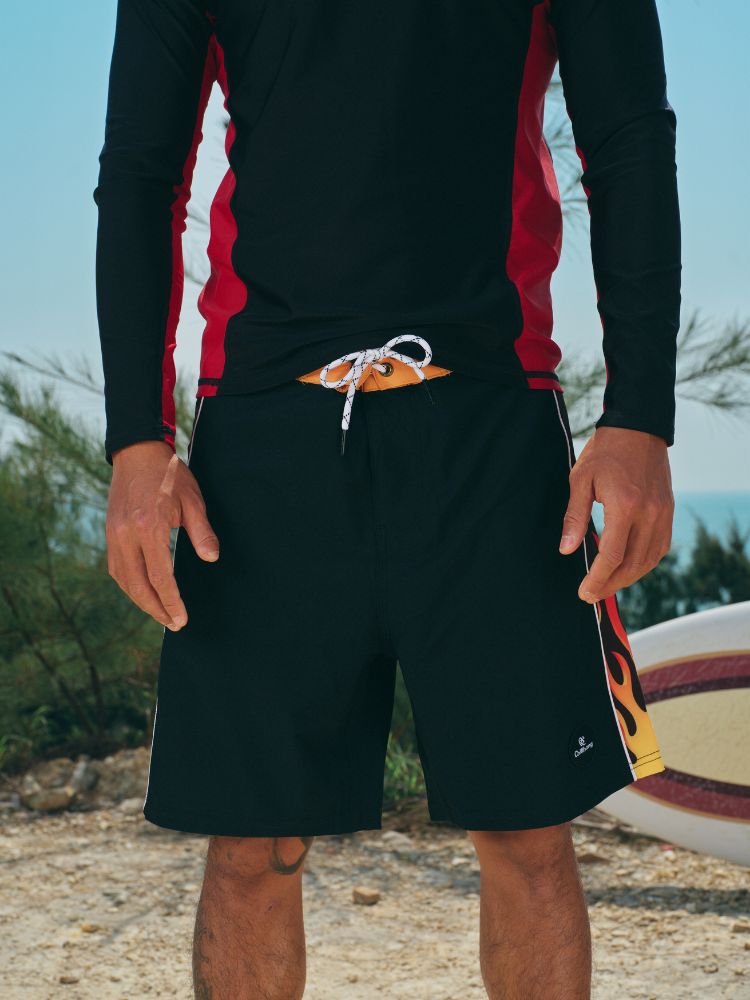 UV Protection Fire Pattern Running Shorts – Men's | ChillHang