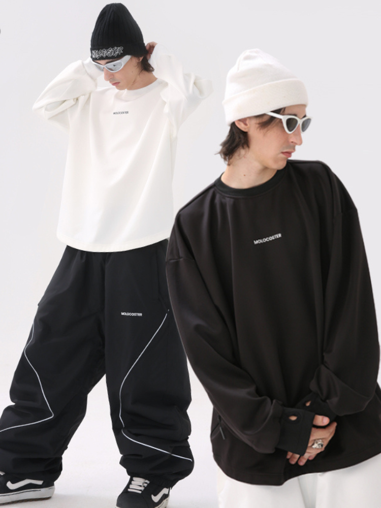 Molocoster Black & White Cool Layer Ski Sweater – Men’s