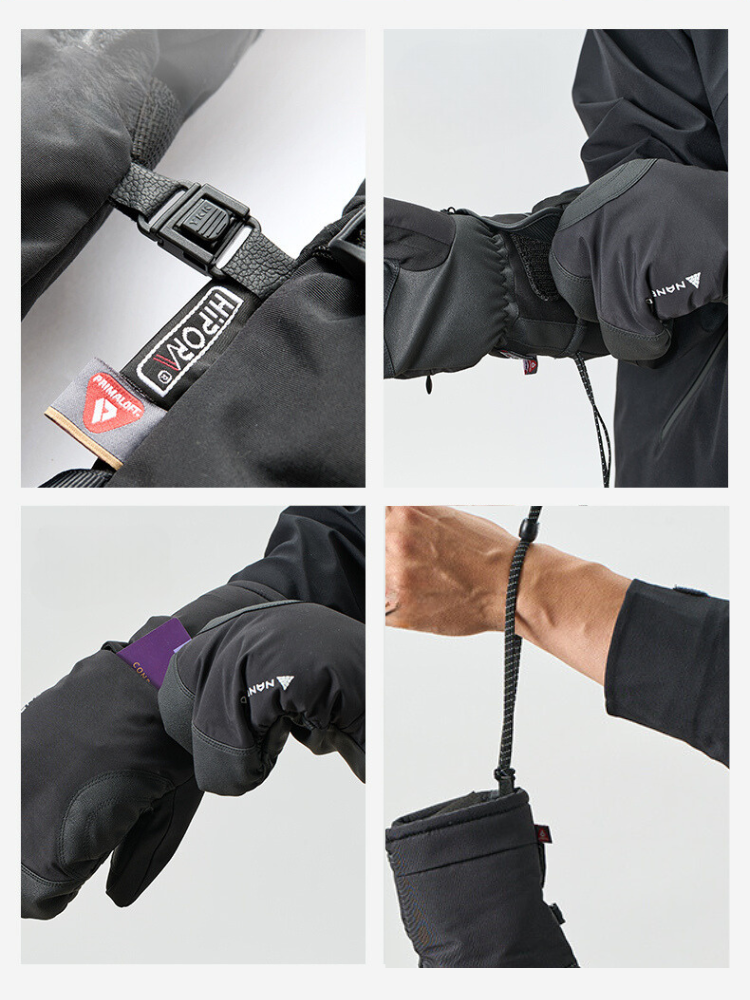 NANDN Colorblock Insulated Ski Mittens
