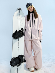 Pink Waterproof Ski Suit - Women's | NANEND