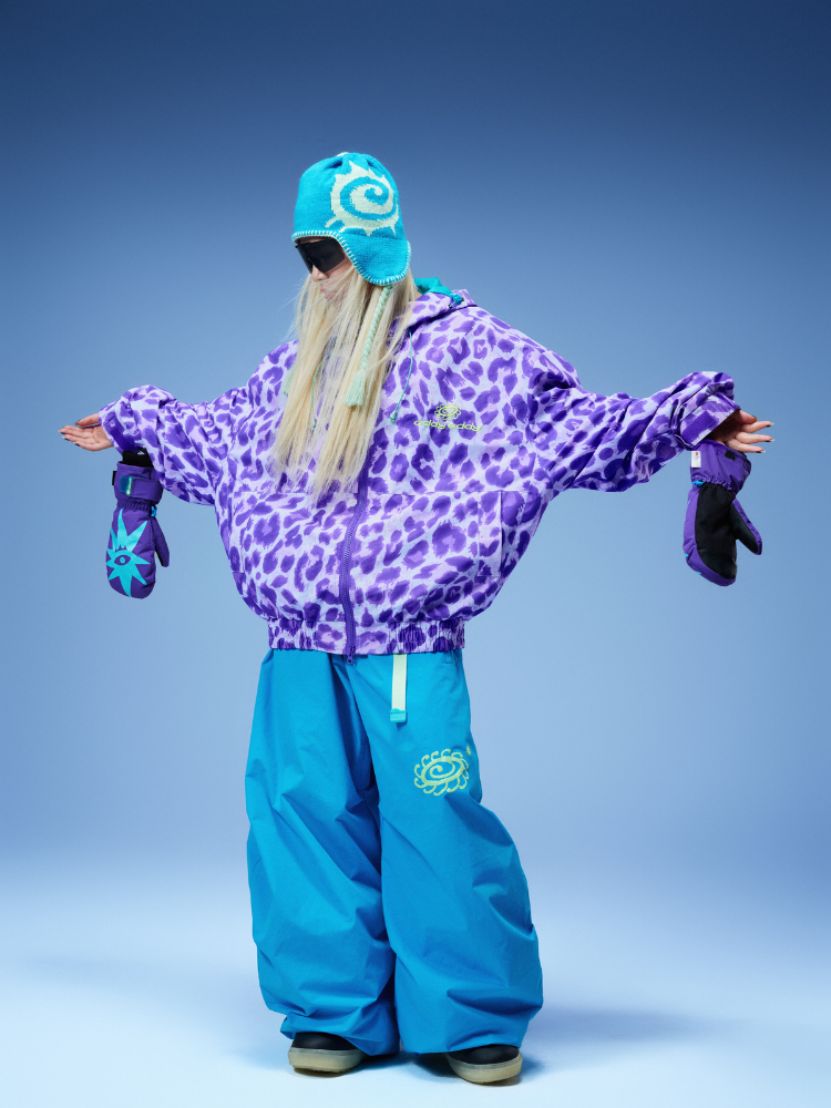Violet Leopard Insulated Snow Jacket - Unisex | OddyEddy