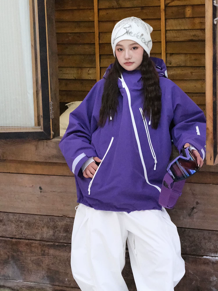 3L Aurora Asymmetric Zip Ski Jacket – Unisex | Hellystudio