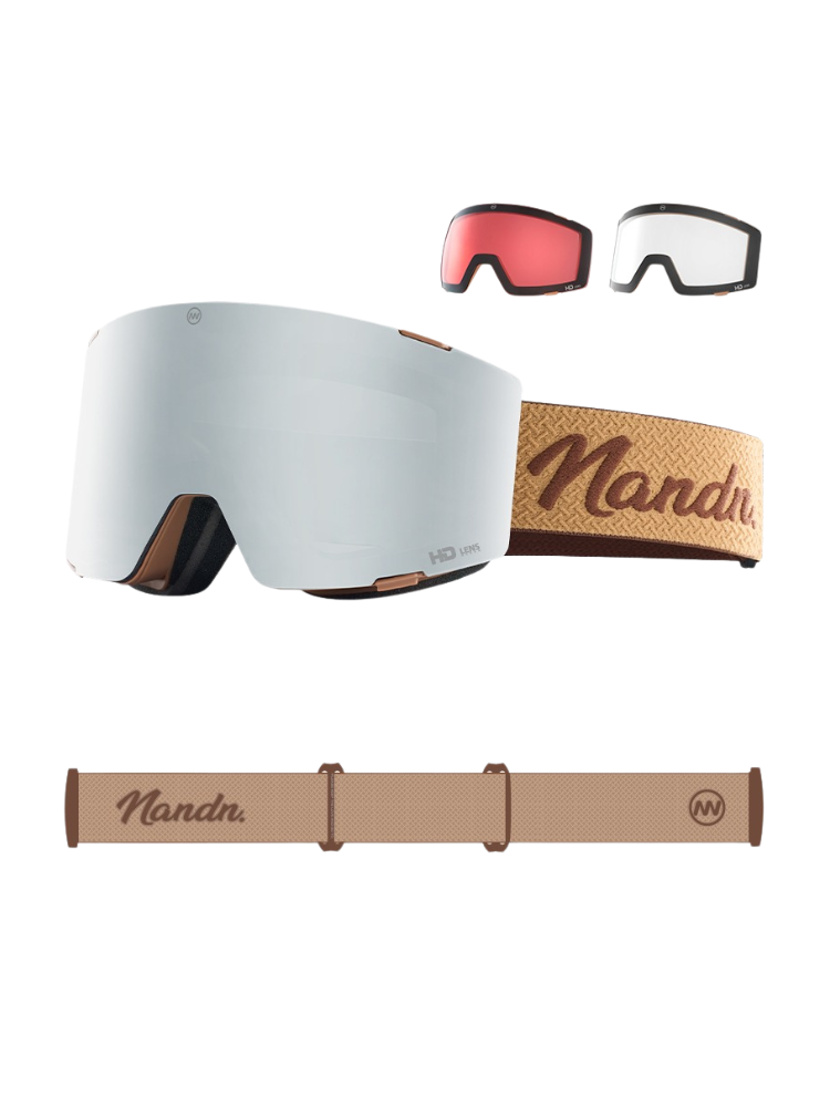 NANDN 3-Lens Magnetic Ski Goggles