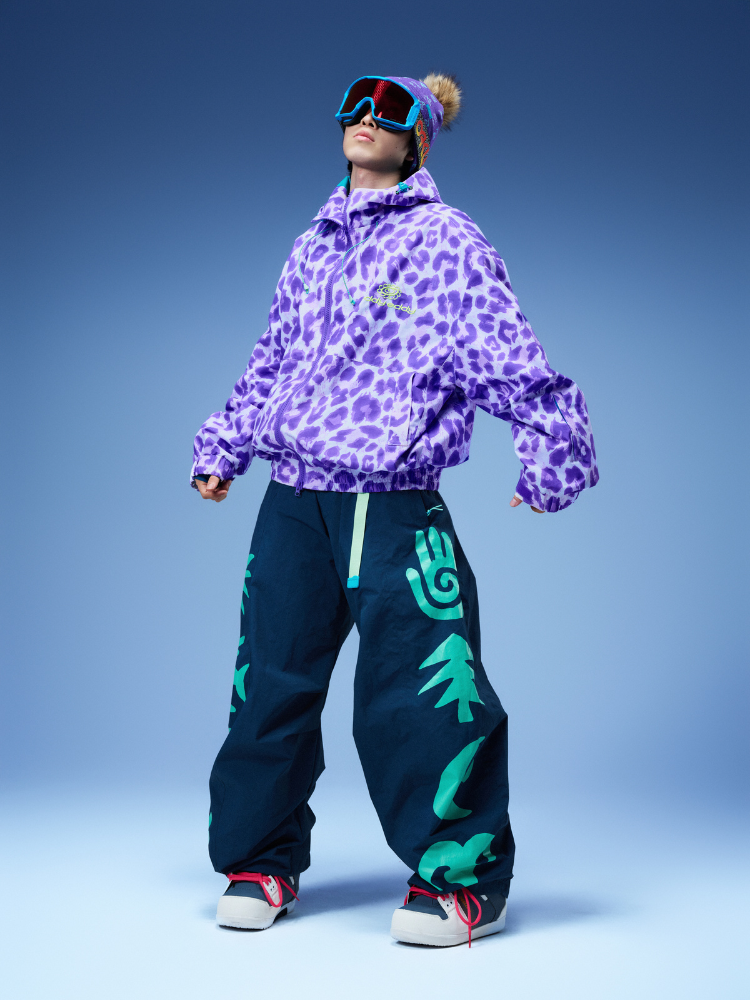 Violet Leopard Insulated Snow Jacket - Unisex | OddyEddy