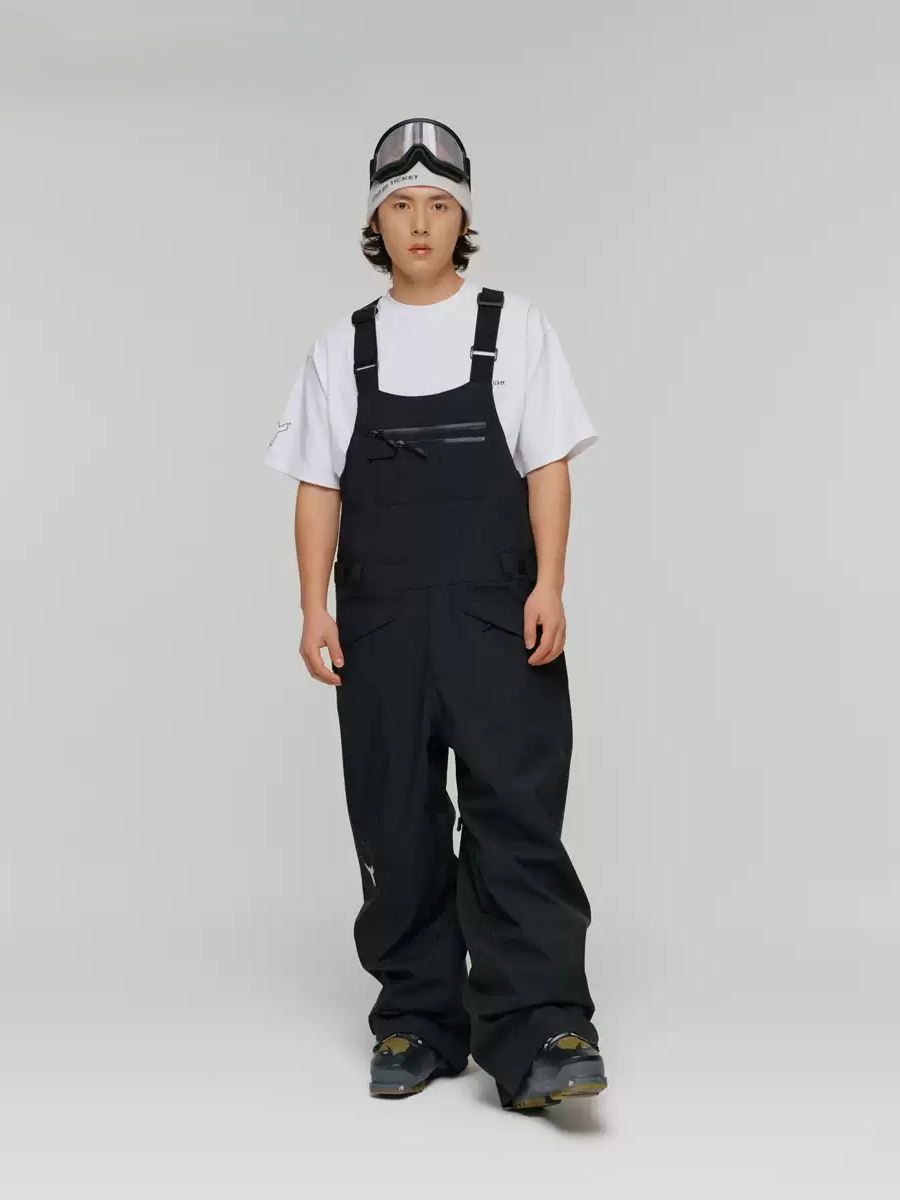 3L Freeride Baggy Snow Bib Pants – Unisex | Winter Ticket