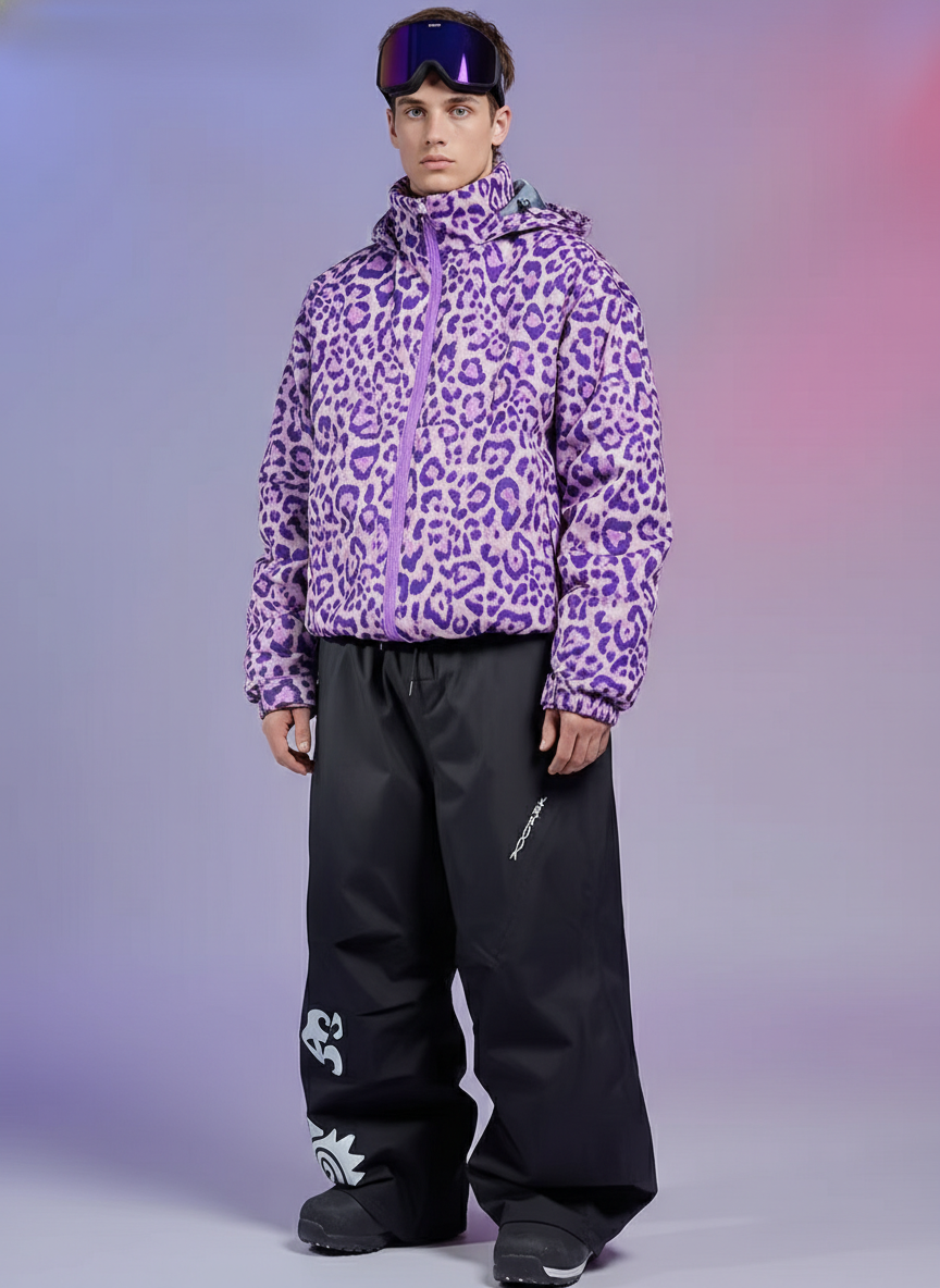 20K Leopard Print Snow Jacket – Unisex | Doorek