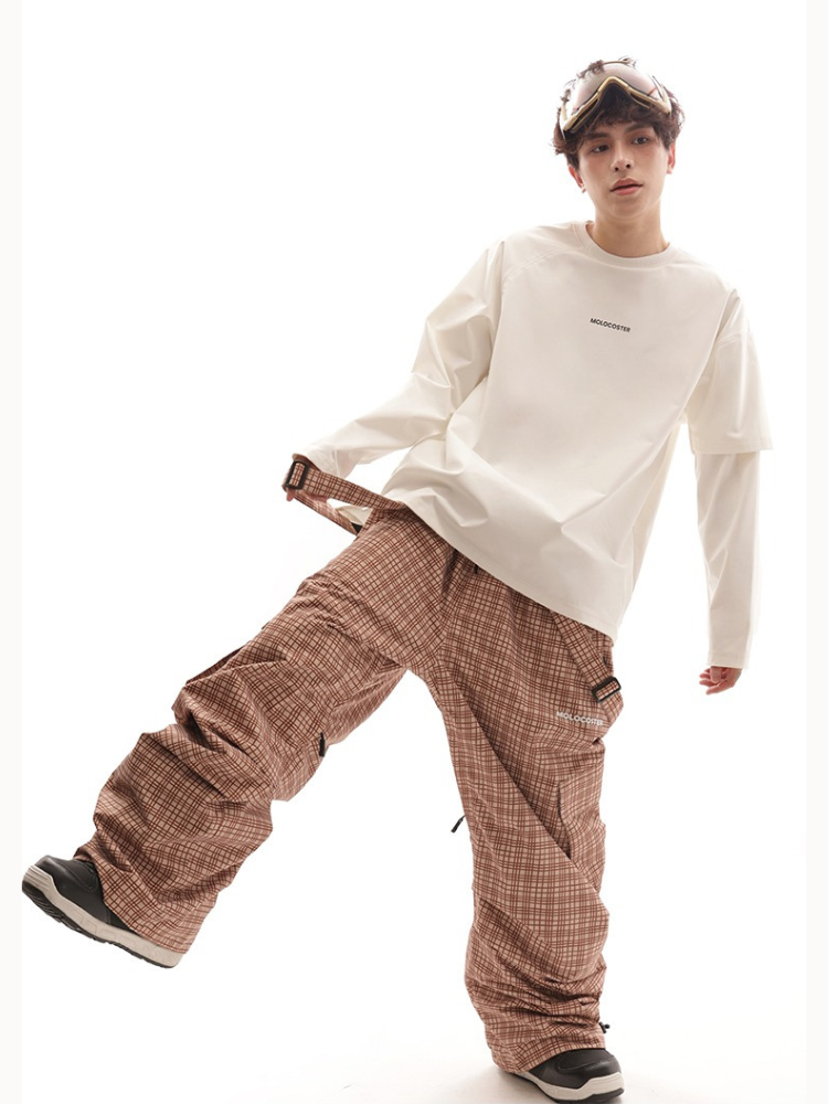 Molocoster Checkered Insulated Snow Pants – Unisex