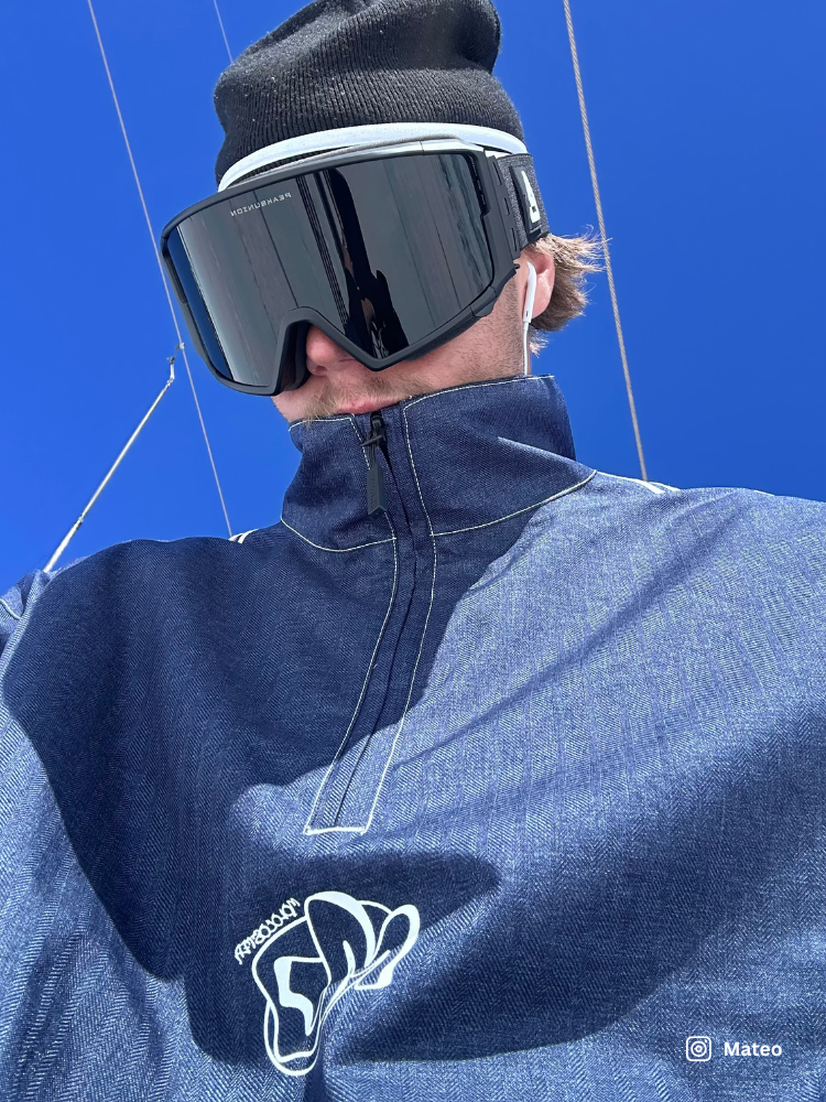 Molocoster Loose Fit Denim Ski Pullover – Unisex