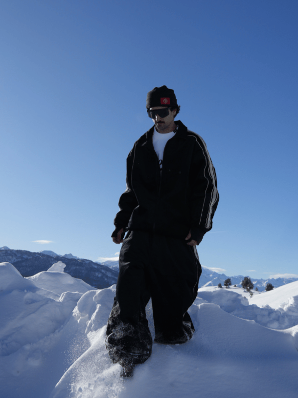 Side Stripe Velvet Baggy Shell Snow Suit - Men's | Searipe