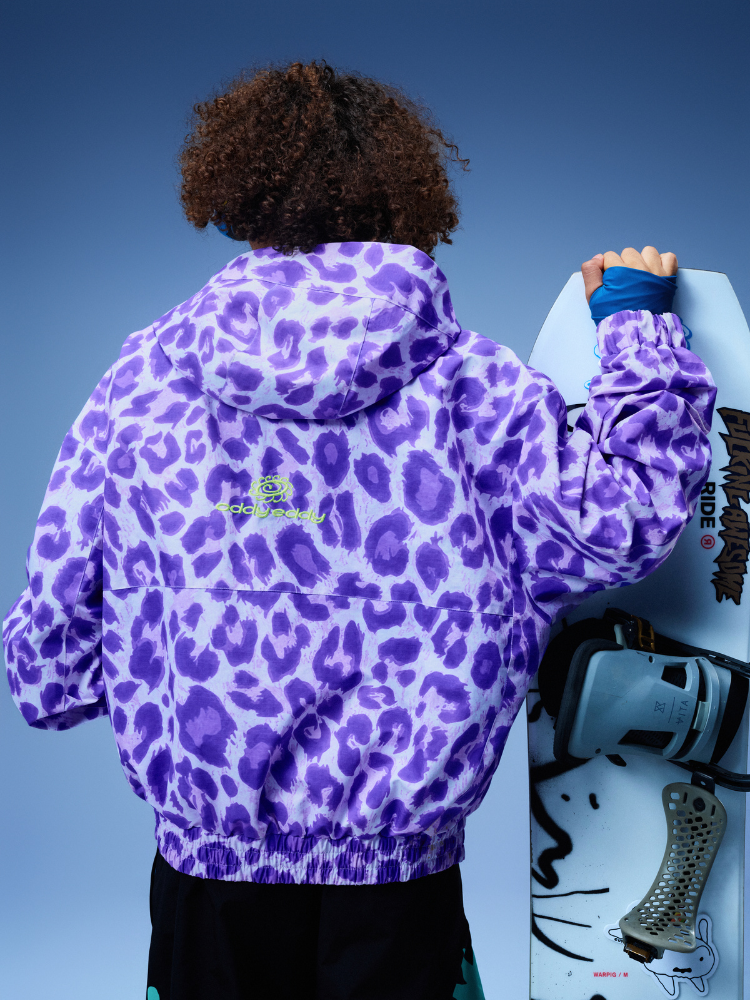 Violet Leopard Insulated Snow Jacket - Unisex | OddyEddy