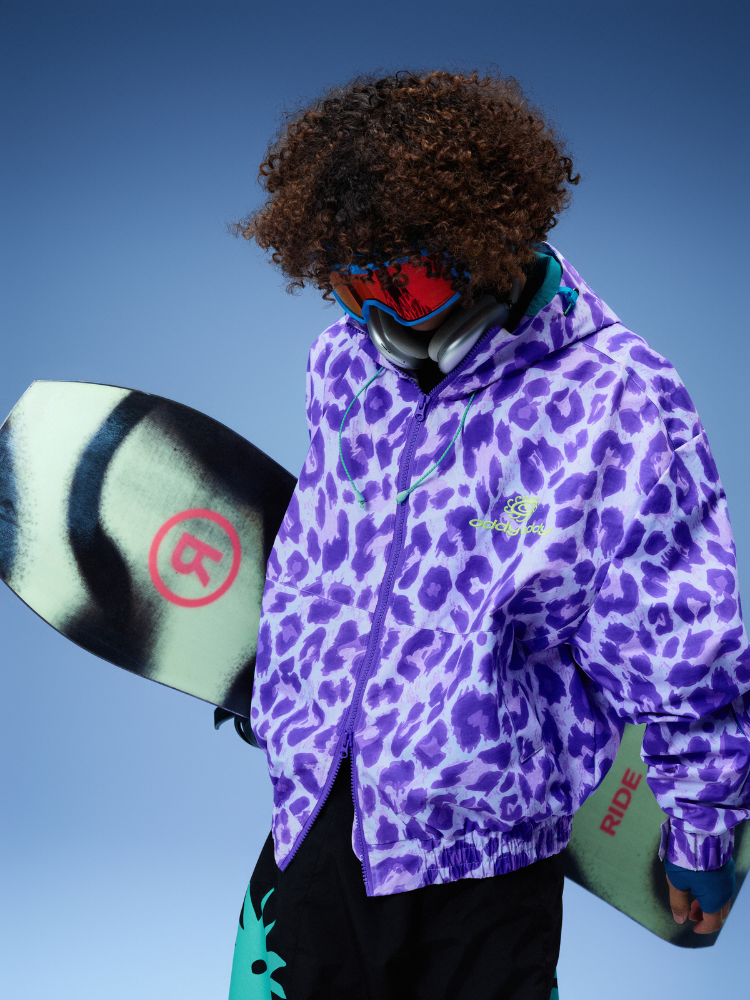 Violet Leopard Insulated Snow Jacket - Unisex | OddyEddy