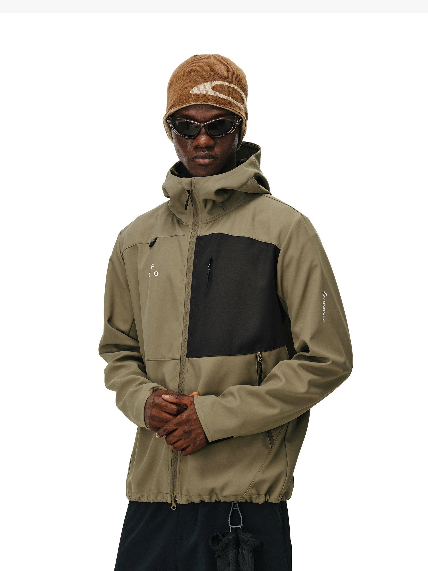 Color-Block Water-Repellent Softshell Hooded Jacket – Unisex | FPA