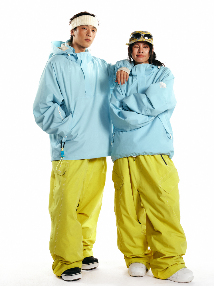 Bold Yellow 20K/25K Double-Layer Baggy Cargo Pants - Unisex | LITAN