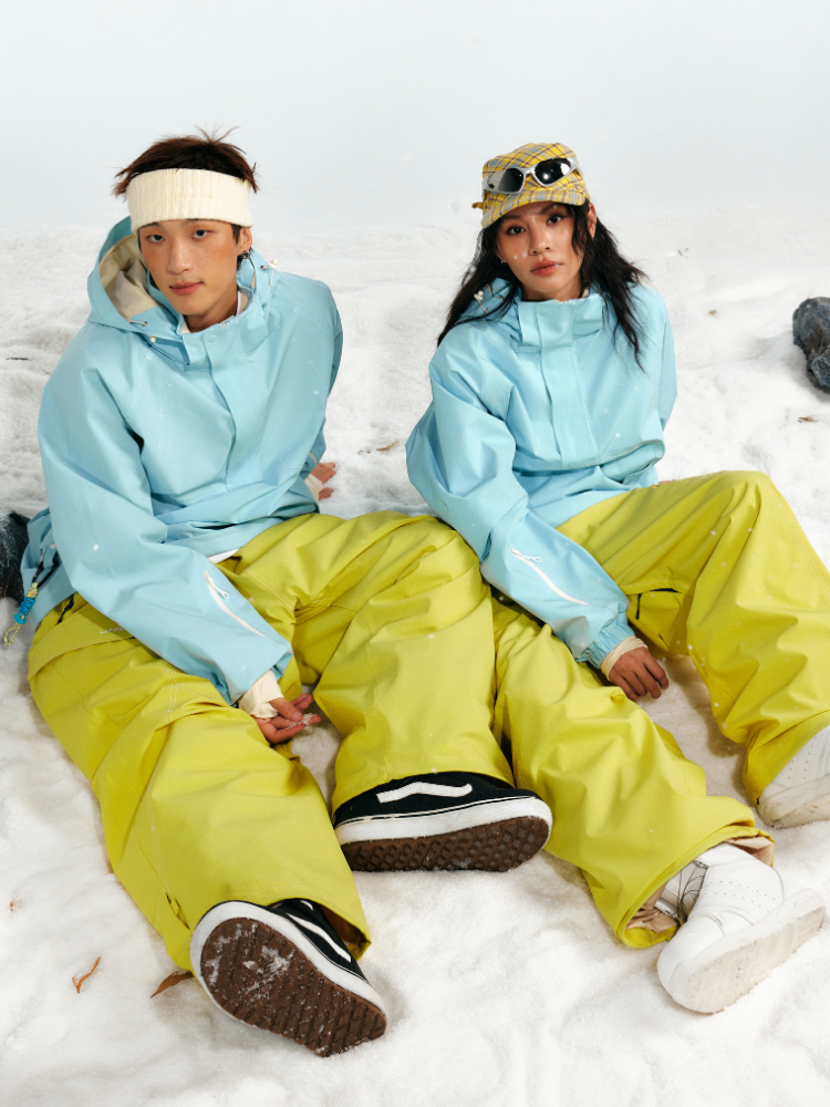 Bold Yellow 20K/25K Double-Layer Baggy Cargo Pants - Unisex | LITAN