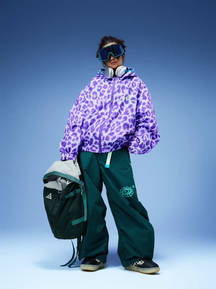 Violet Leopard Insulated Snow Jacket - Unisex | OddyEddy