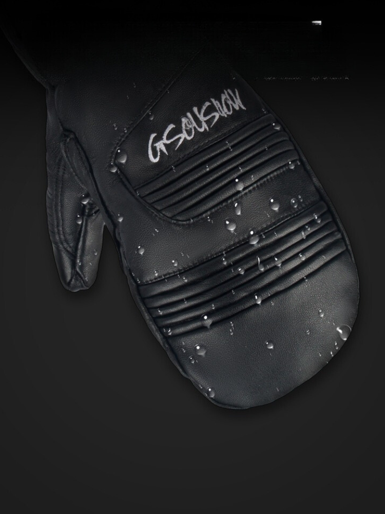 Winter Leather Ski Mittens | Gsou Snow