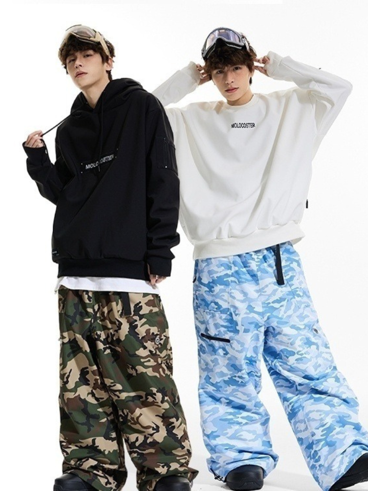 Molocoster Camouflage Baggy Snow Pants – Unisex