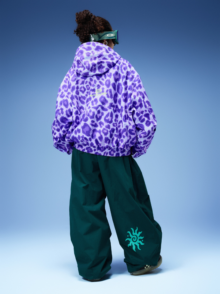 Violet Leopard Insulated Snow Jacket - Unisex | OddyEddy