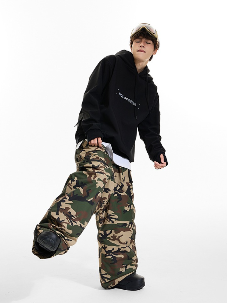 Molocoster Camouflage Baggy Snow Pants – Unisex