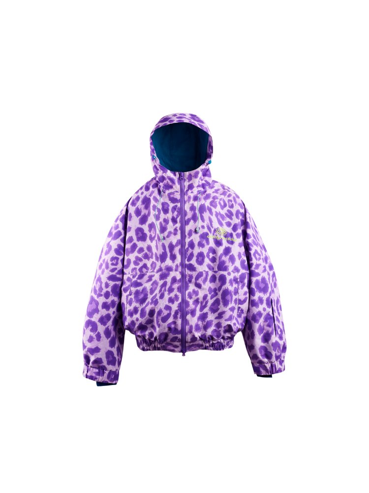 Violet Leopard Insulated Snow Jacket - Unisex | OddyEddy