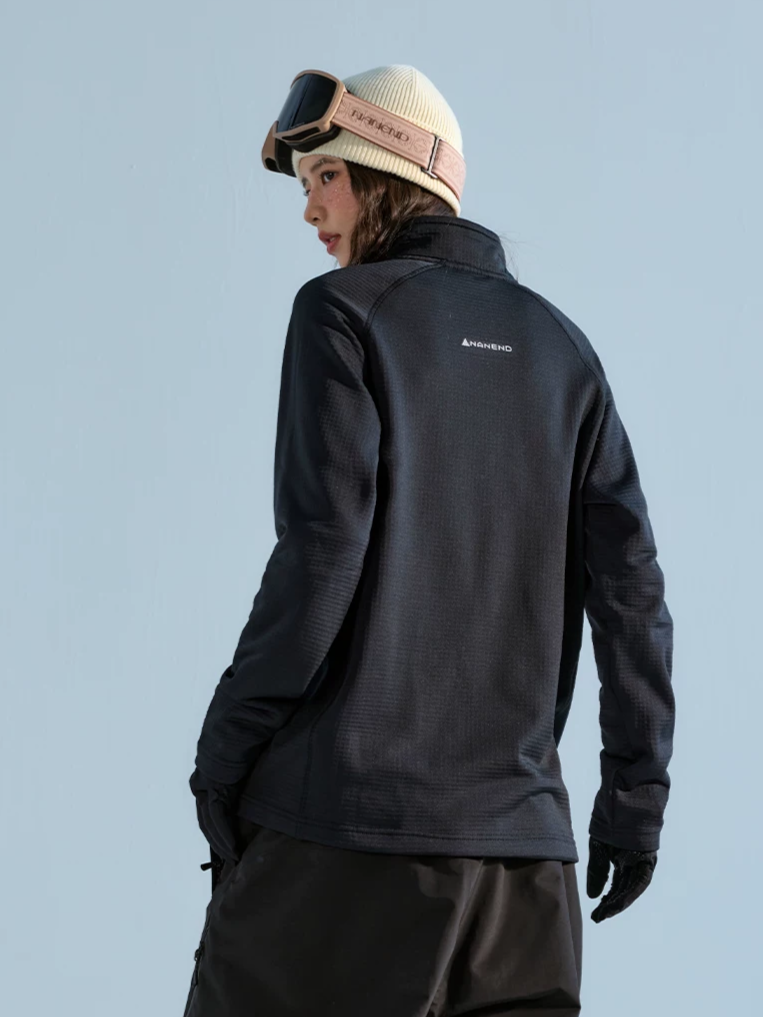 Grid Fleece Half-Zip Ski Mid Layer – Unisex | NANEND