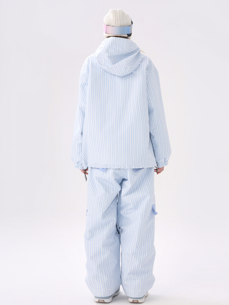 3L Striped Fleece Pullover Snow Jacket - Unisex | Molocoster