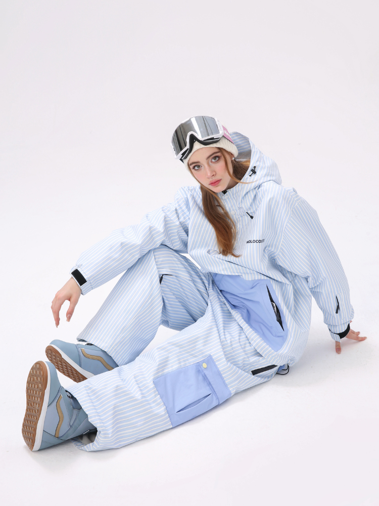 3L Striped Fleece Pullover Snow Jacket - Unisex | Molocoster