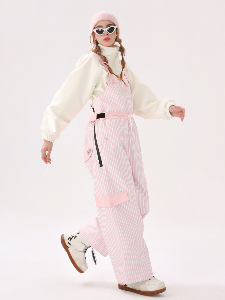 3L Striped Fleece Snow Bibs - Unisex| Molocoster