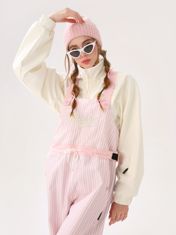 3L Striped Fleece Snow Bibs - Unisex| Molocoster