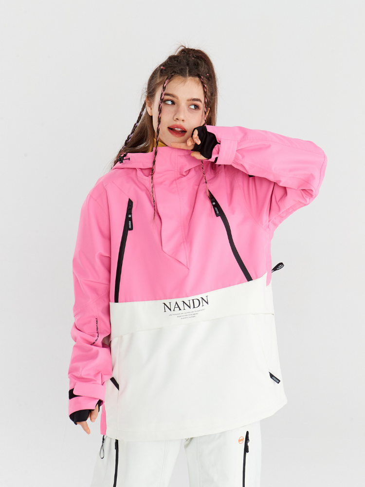 Insulated Colorblock Hooded Ski Jacket - Women's | NANDN